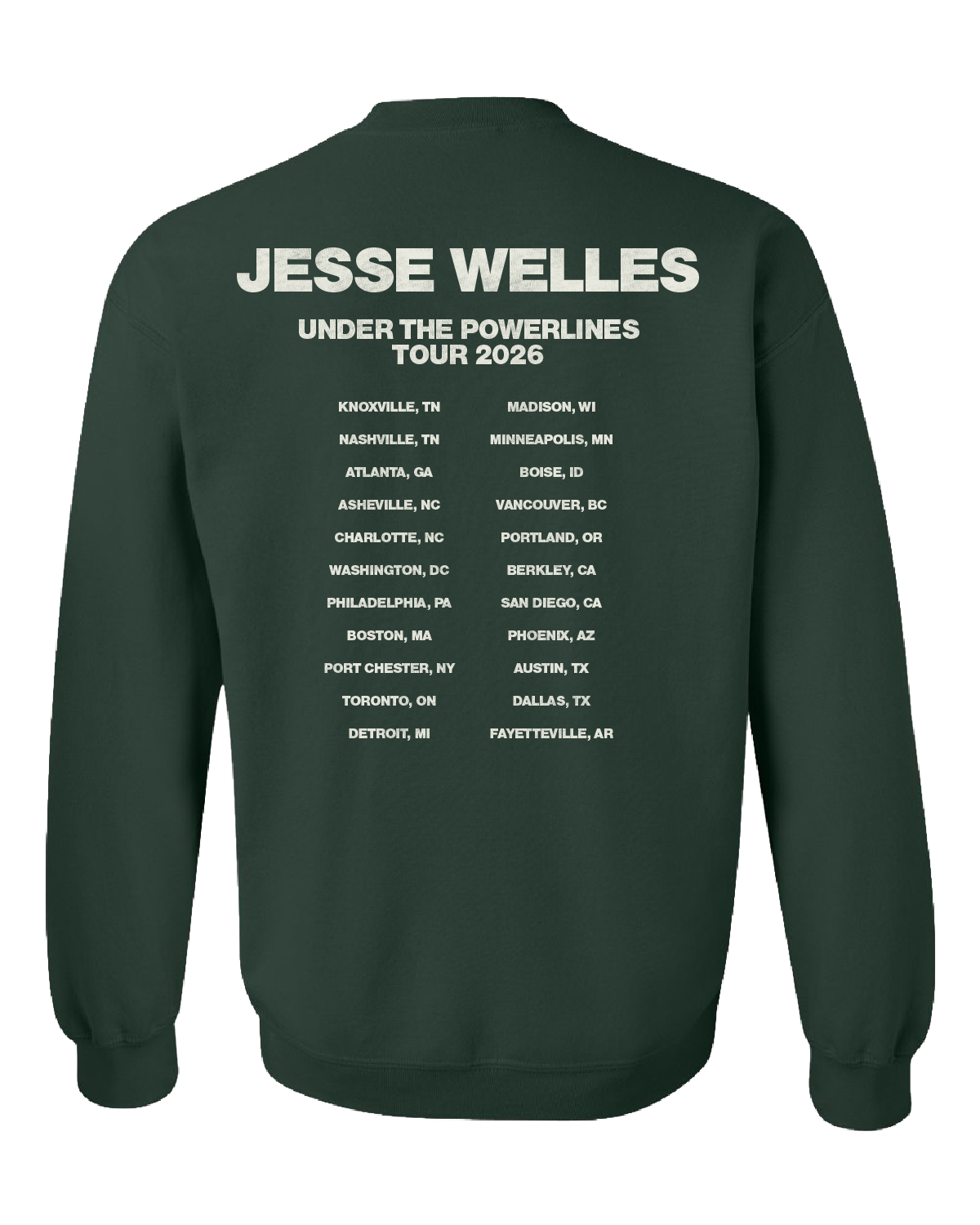 Wolves 2026 Tour Crewneck