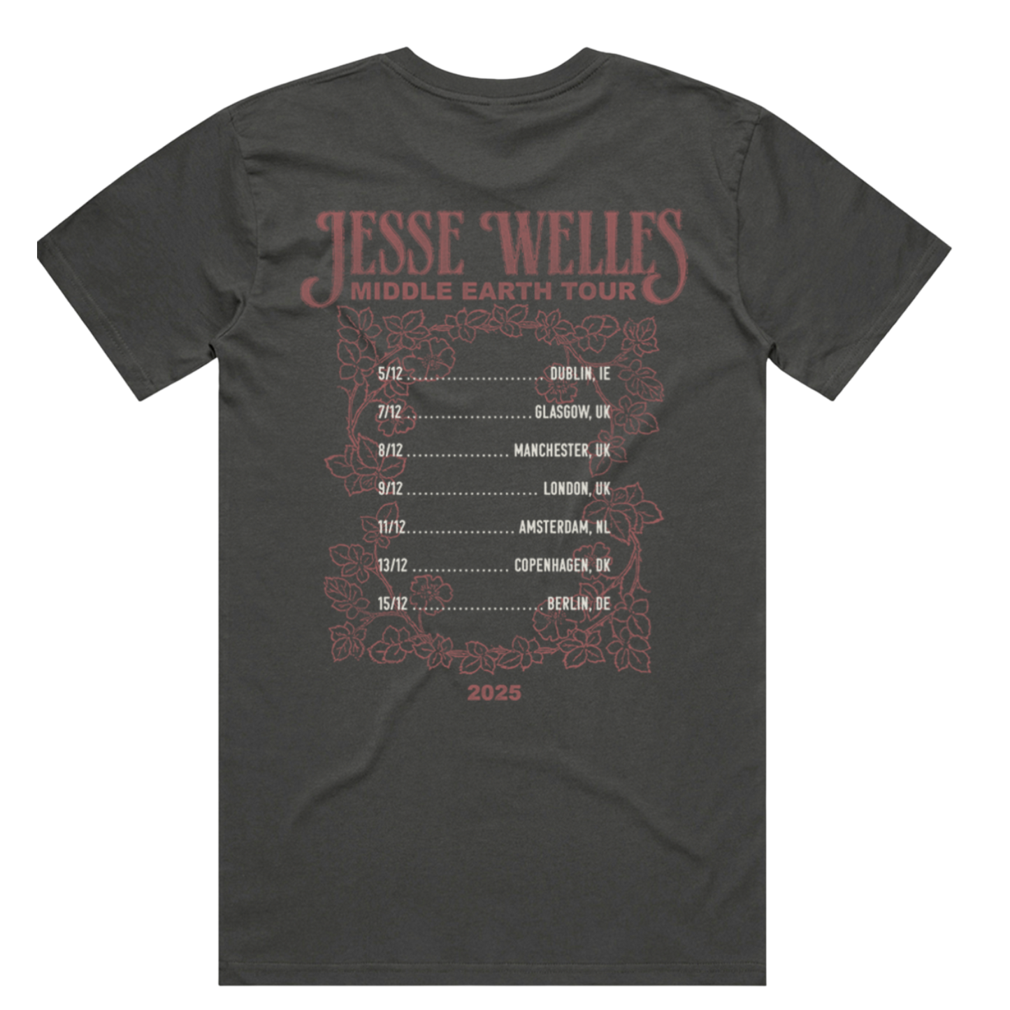 Middle Earth Flower 2025 European Tour Tee